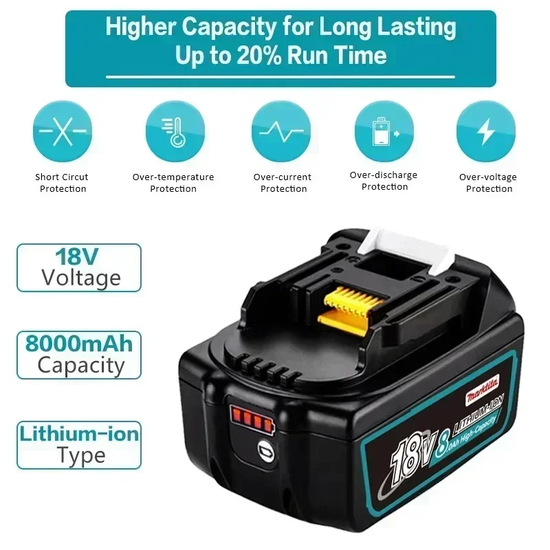 BL1850 для батареи Makita 18 В 18650 литий-ионный аккумулятор подходит