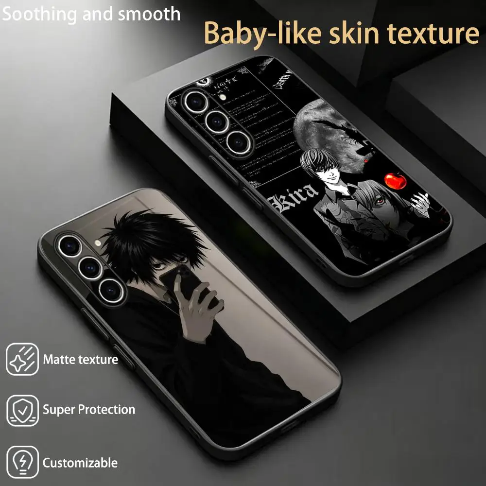 Фото Классический японский чехол для телефона Death Note для Samsung Galaxy S26 S25 S24 S23 S22 S21 Plus Ultra Note20, мягкий, черный №1