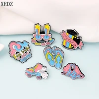 xedz sexy swimsuit slipper movie enamel brooch fate brought us together watch the stars and the sea memory skate pin couple gift