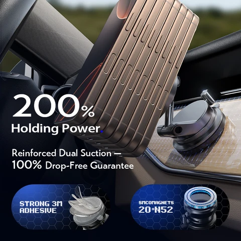 LISEN [Pro с функцией зарядки] Автомобильное зарядное устройство Magsafe 15 Вт на присоске для телефона для 17 IPhone 16 15 14 13 12 Pro Max Plus