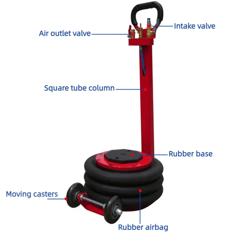 Сумка Воздушный домкрат емкостью 6600 фунтов Пневматический Быстрый подъемник 3T