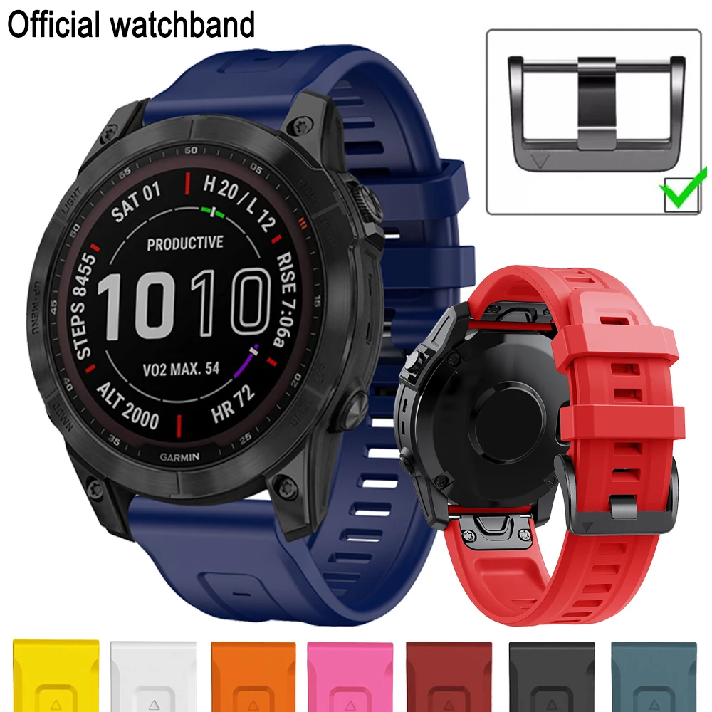 

Ремешок силиконовый для наручных часов Garmin Fenix 6X 6 Pro 7X 7 Epix Gen 2, браслет Easyfit Fenix 5 5XPlus, умные часы 26 22 мм