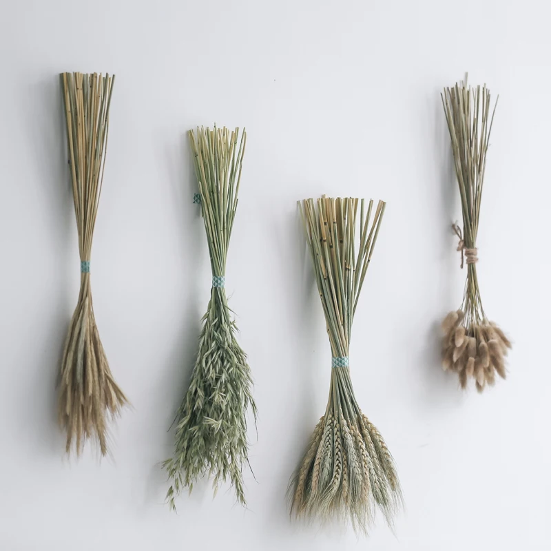 

Natural Dried Flower Real Grain Wheat Ears Bedroom Living Room Kerst Decoration Bouquet Shooting Props Opening Barley Home Decor
