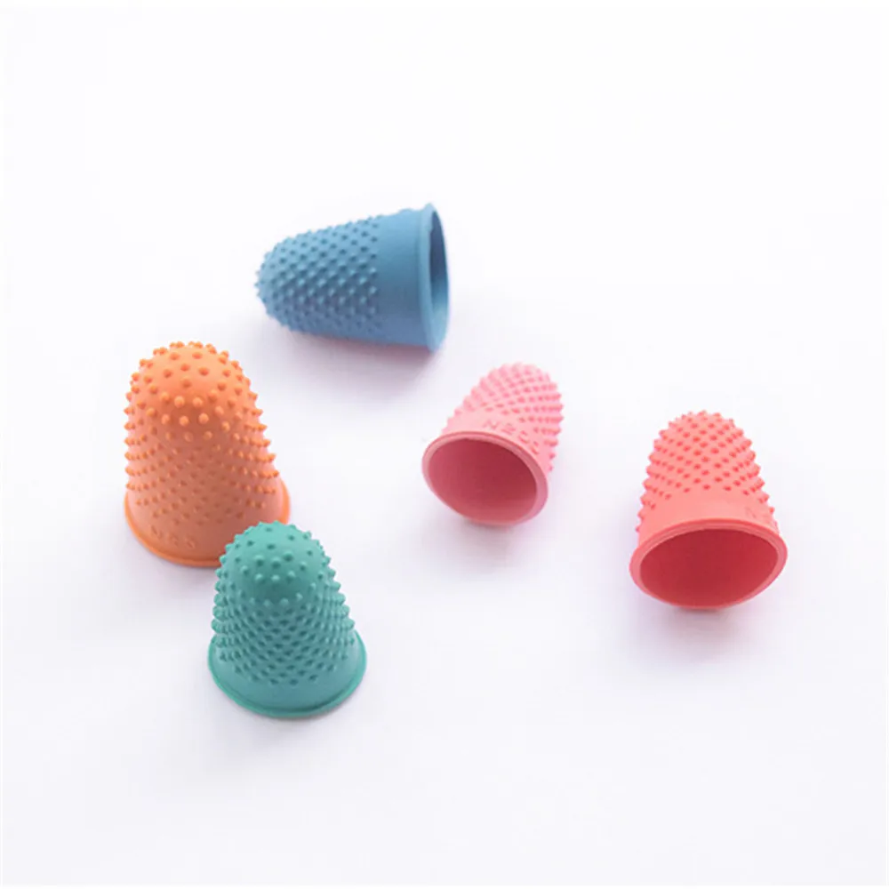 5pcs Rubber Thimble Protector Sewing Quilter Finger Tip Craft Needlework Cots Vegetable Chopping Guard |