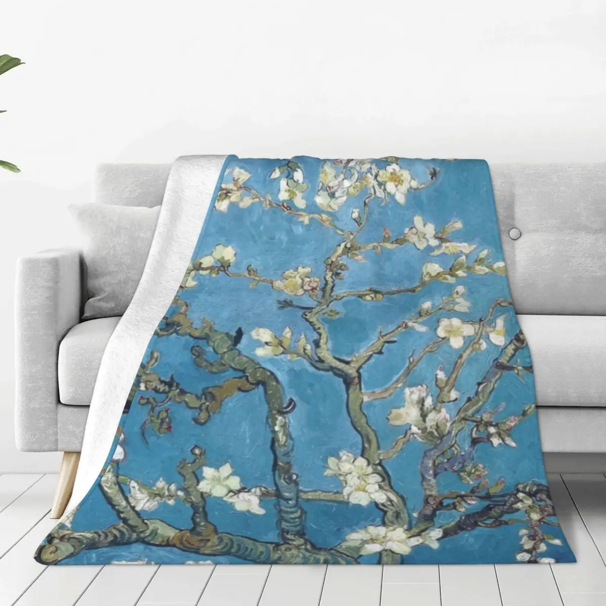 

Vincent Van Gogh Blanket Sunflower Famous Drawing Fleece Sleep Blanket Super Soft Fashion Bedspread for Living Room Sofa Couch