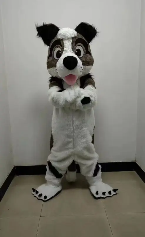 2023 длинный меховой флуоресцентный костюм для косплея флуоресцентная собака