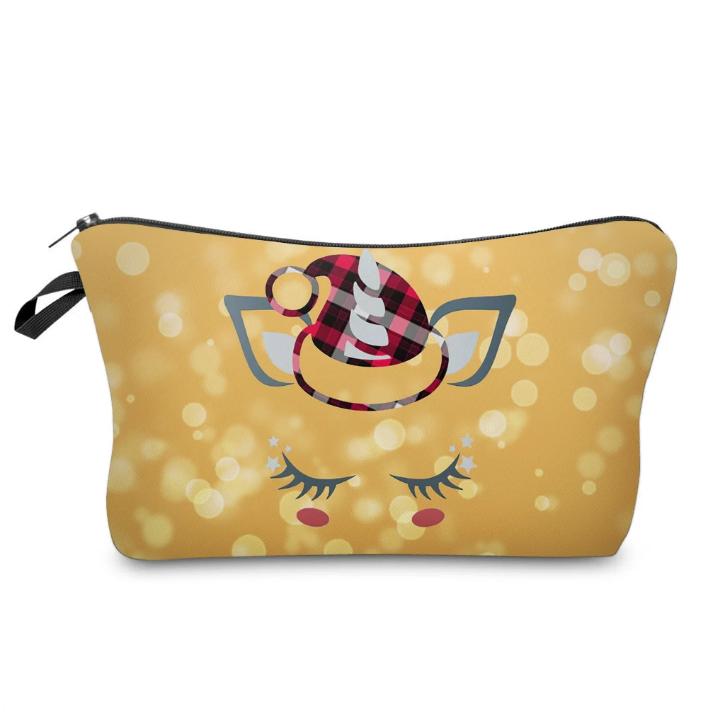 

Deanfun Рождественский Единорог абстрактное искусство косметичка Водонепроницаемая печать Swanky пользовательский стиль для путешествий Сумоч...