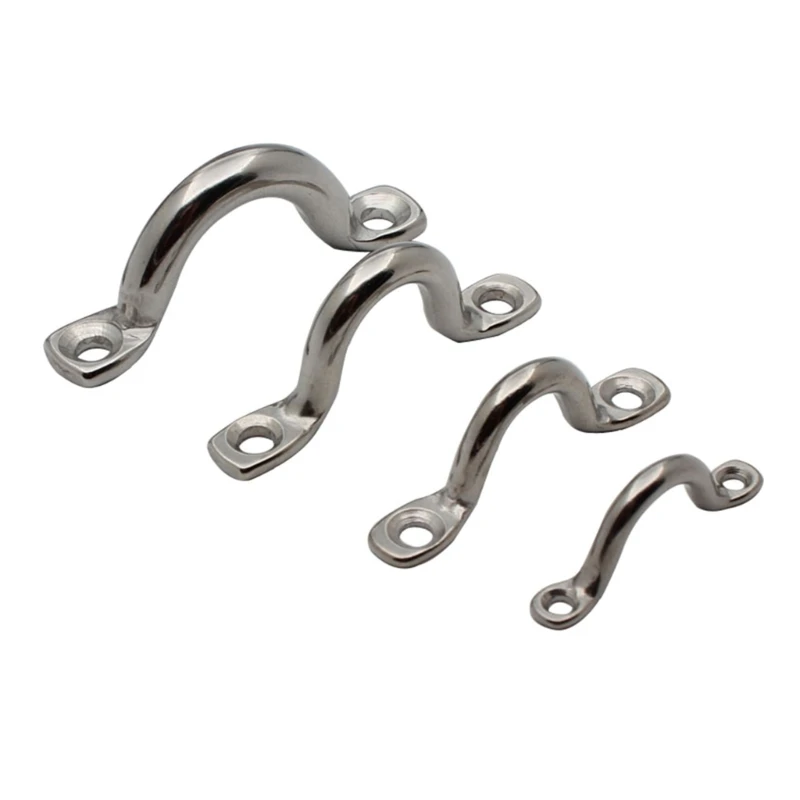 

Stainless Steel Bimini Boat Top Pad Eye Deck Loop Strap Tie Down Anchor Point Footman Loop Used for Kayak Canoe Rigging