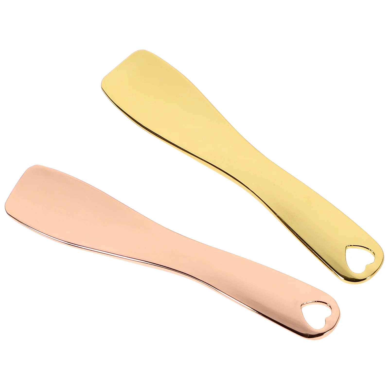 

2 Pcs Beauty Scoop Metal Scraper Curved Spatula Facial Cream Spatulas Metal Spatula Cream Spoon Make Mask Spatulas