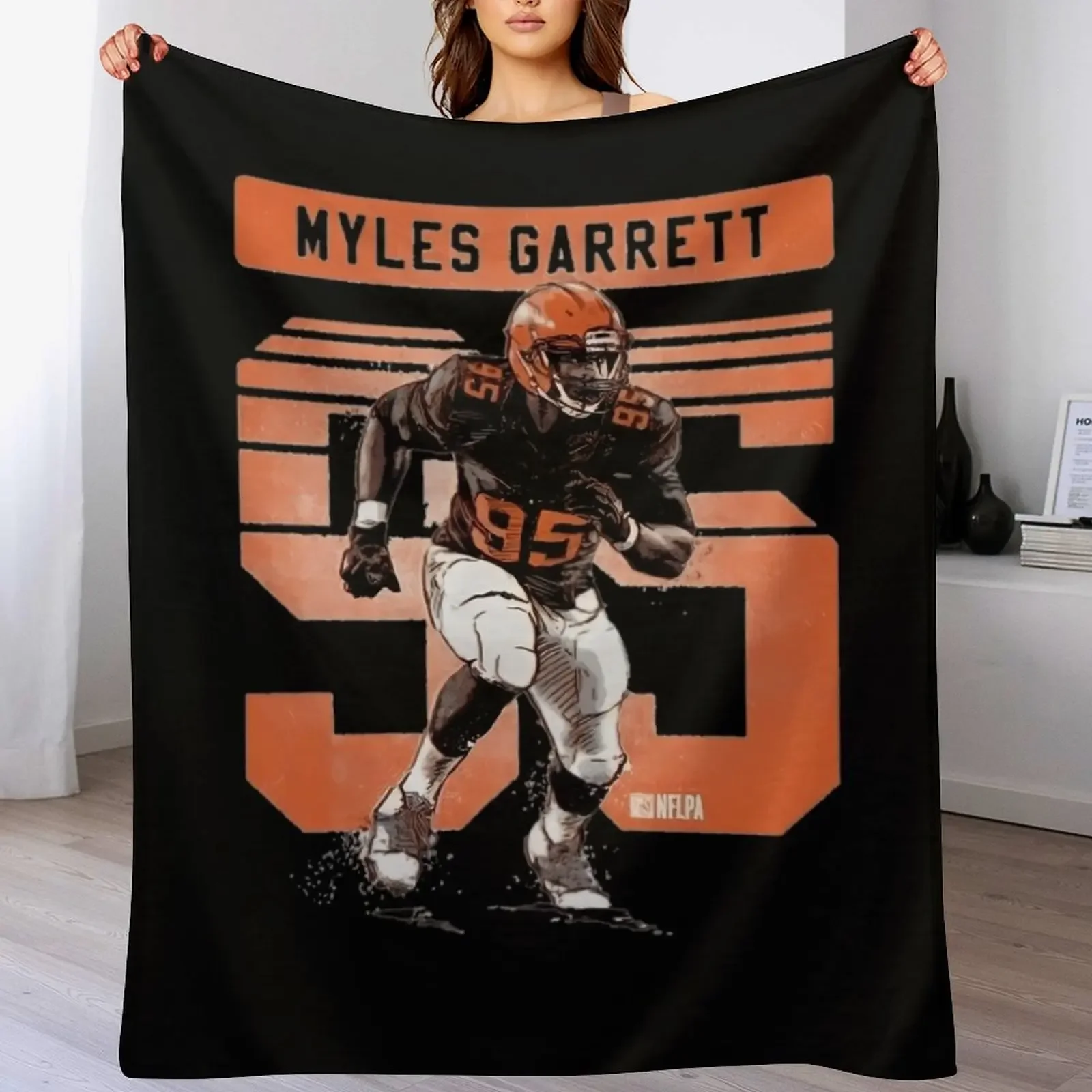 Одеяло Myles Garrett 95 для любителей Cleveland Browns декоративное одеяло дивана походные