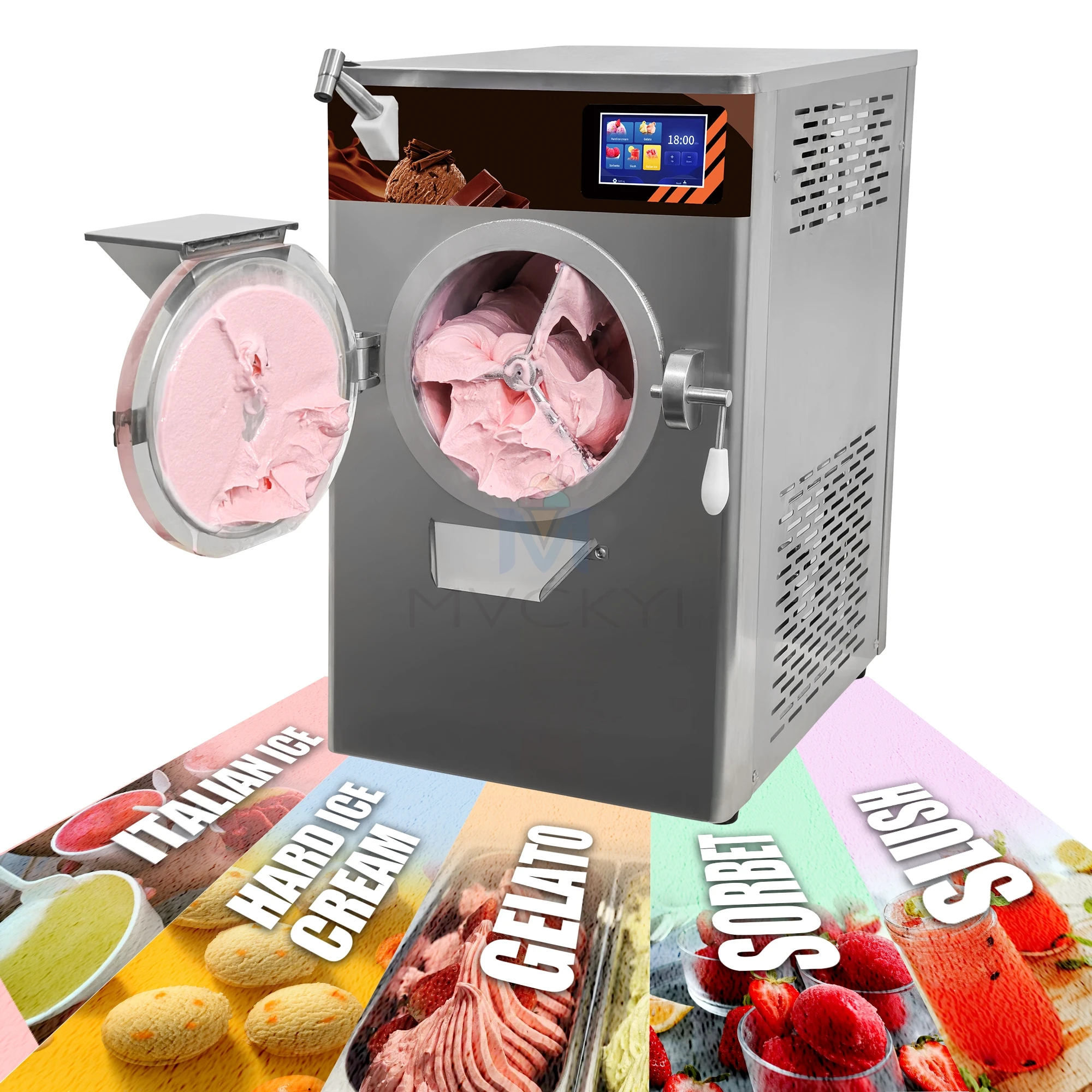 Высокая производительность 48 л/ч настольная жесткая машина для мороженого с 5