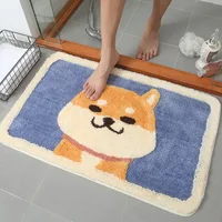 Animal dog Carpet Door mat Akita and Kirky carpet soft mats cute Home bathroom Balcony doorway rug absorbent Non-slip gift