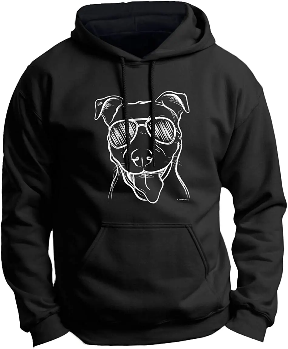 

Dog Gifts Pitbull Wearing Sunglasses Dog Lover Gift Premium Hoodie Sweatshirt