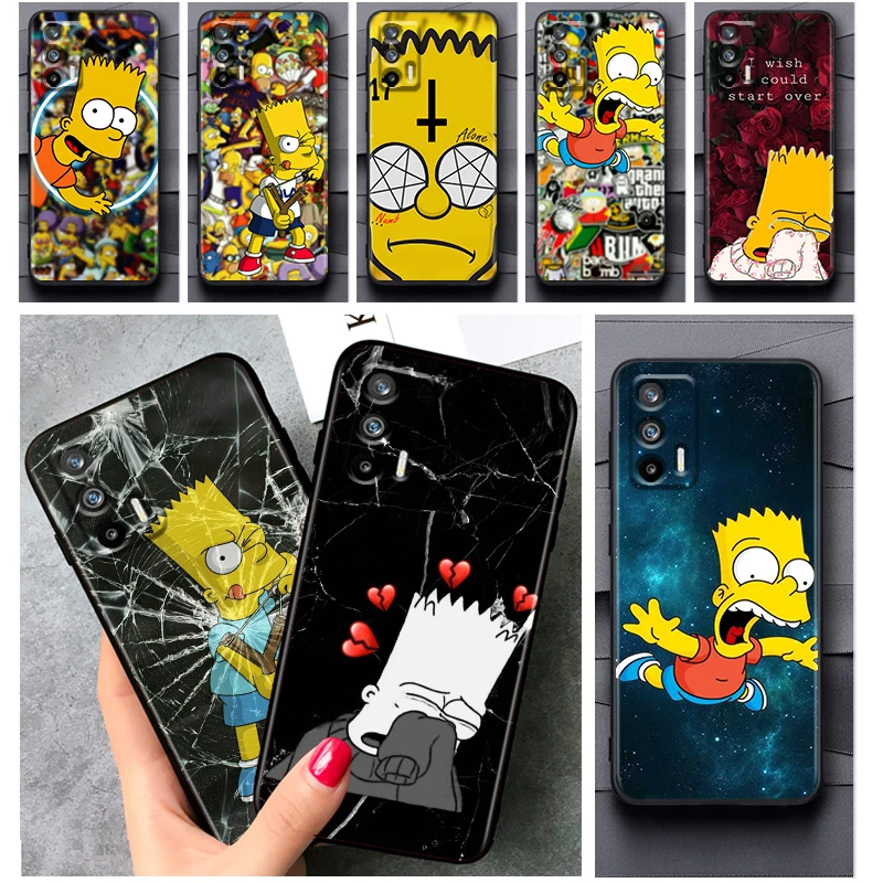 

Disney Bart Simpson Phone Case For OPPO Realme V11 X3 X50 Q5i GT GT2 Neo2 Neo3 C21Y C3 9 9i 8 8i 7i Pro Master Black