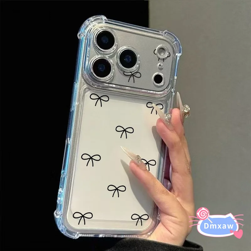 Фото Чехол с черным бантом для Huawei Nova Y91 Y90 Y73 Y72S Y71 Y70 Y63 Y62 Plus Y61 Y60 5 5i Pro 5T 5Z 4 4E 3 3i 2 Lite 2i 2S №2