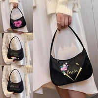 2022 woman bag commuter bag shoulder bag portable hobo bag queen bridal pattern printing series underarm bag black cosmetic bag