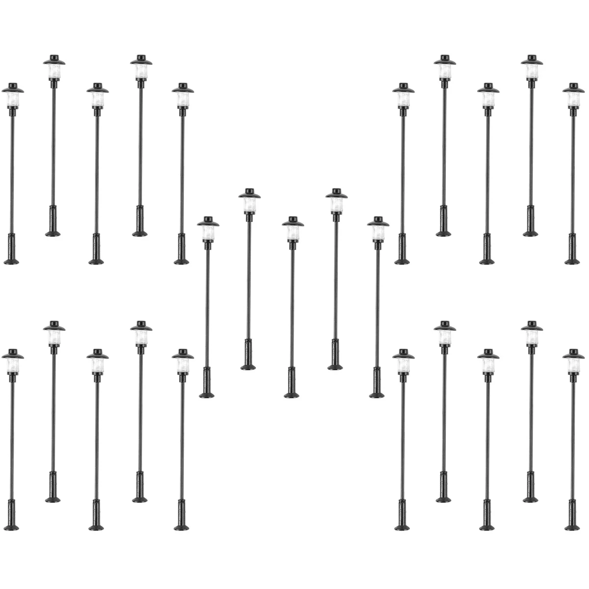 

25 pcs Sand Table Street Lamp Models Yard Models Sand Table Ornaments