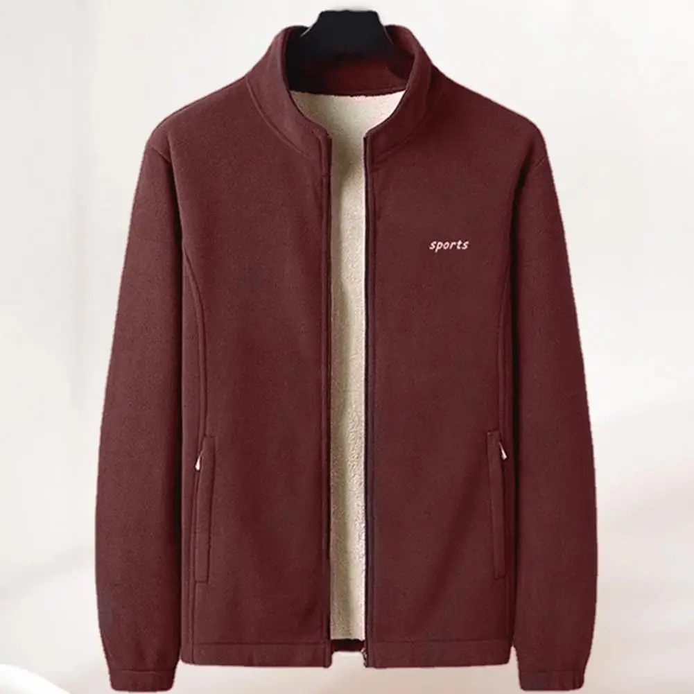 Trendy Men Outerwear Solid Color Winter Warm Pockets Overcoat  Men Jacket    Men Coat