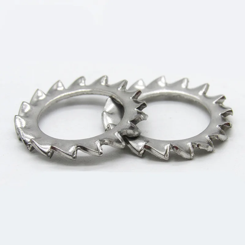 

5/10/50 M2.5 M3 M4 M5 M6 M8 M10 M12 M14-M24 GB862.2 DIN6798A A2 304 Stainless Steel External Toothed Serrated Lock Washer Gasket
