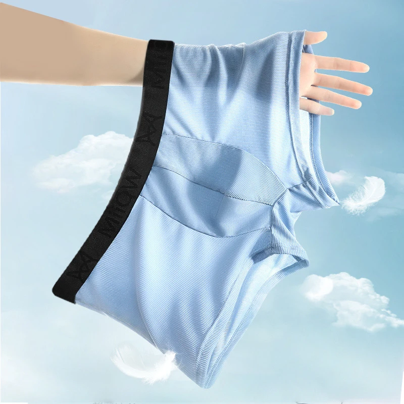 

Men's Boxer Shorts Sexy U Convex Pack Male Panties Men Comfortable Breathable Ice Silk Underwear Summer Thin Homme Boxershorts