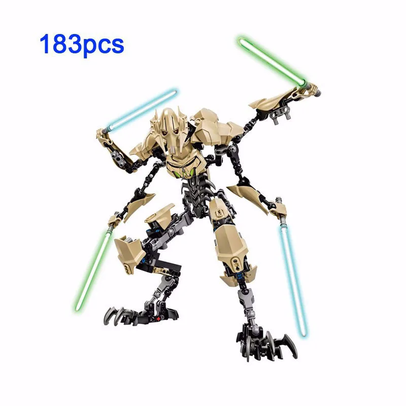 32cm Star Toy General Robot Grievous With Lightsaber Hilt Combat  Model Building Blocks Action Figure Toy Christmas Gift