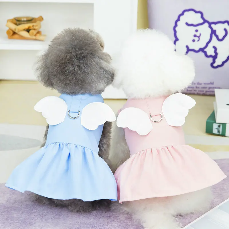 

Angel Wings Pet Puppy Dress Dog Summer Dresses Cat Skirt Pet Clothing Puppy Cat Princess Apparel Cute Puppy Clothes Pet Cosplay