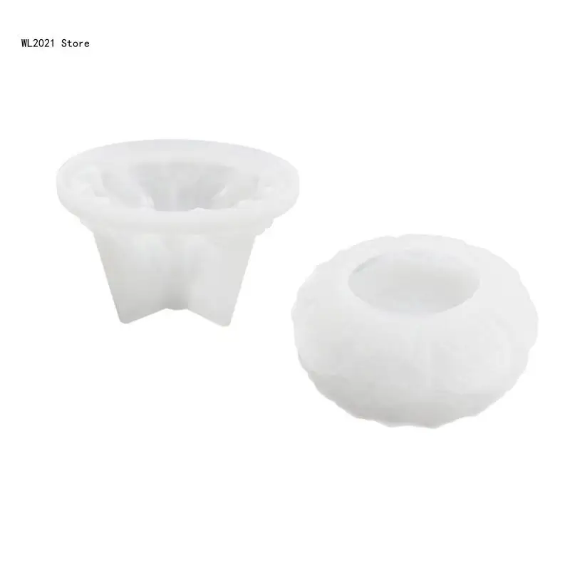 

Resin Candle Holder Silicone Moulds Crystal Lotus Flower Tealight Resin Mould Lotus Candlestick Epoxy Casting Mould