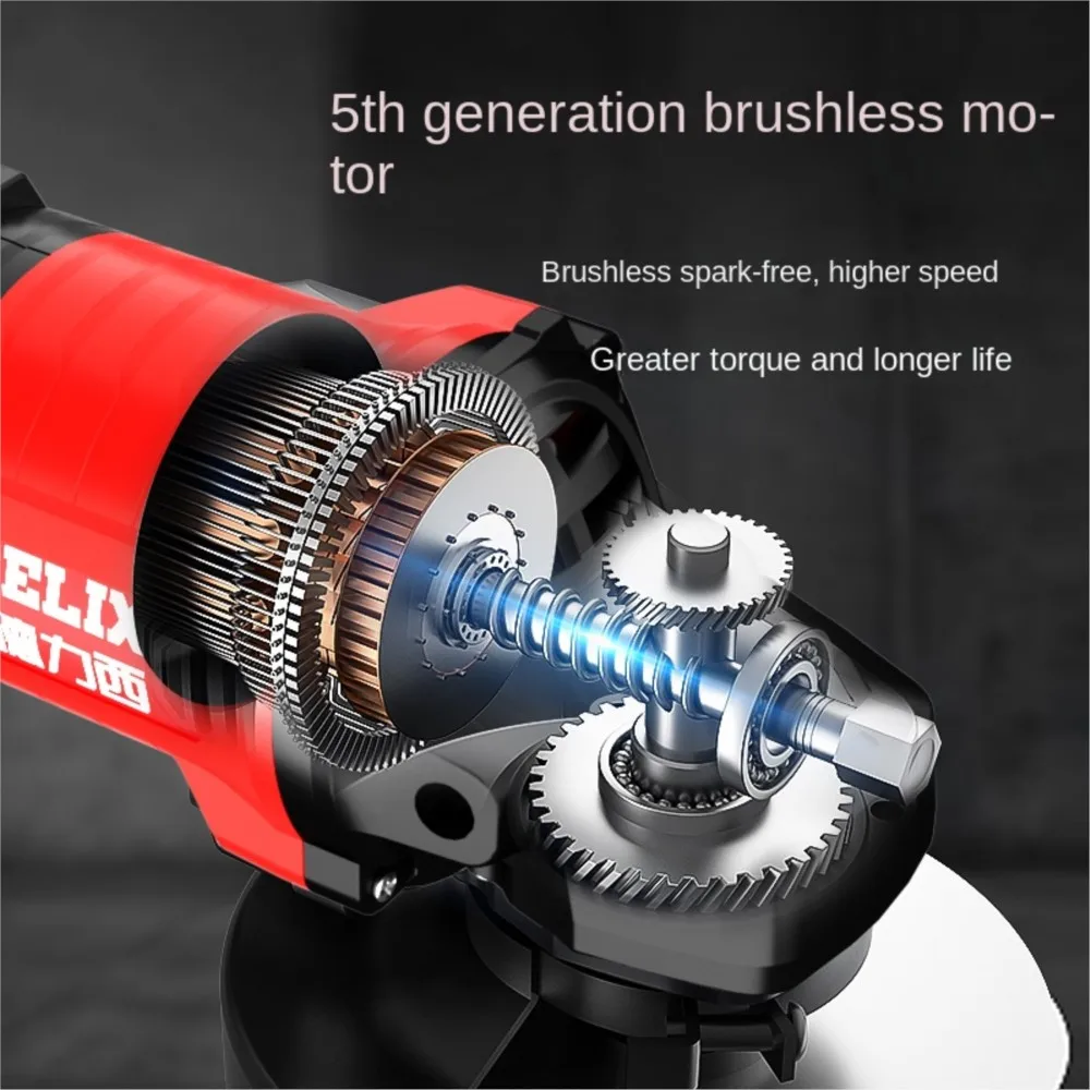 Бесщеточная электрическая угловая шлифовальная машина DELIXI 100 мм аккумуляторная