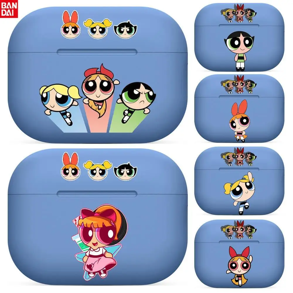 

For AirPods 1 2 3 Pro Case Wireless Bluetooth Earphone Protective For AirPods 1 2 3 Pro Silicone headphone Cover Powerpuff Girls