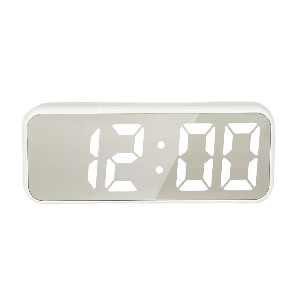 Digital 12/24h Calendar Thermometer Bedroom Bedside Multifunctional Home Indoor Portable Travel  White