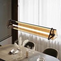 nordic dining table glass led pendant lights retro loft restaurant coffee shop bar decor hanging light fixtures