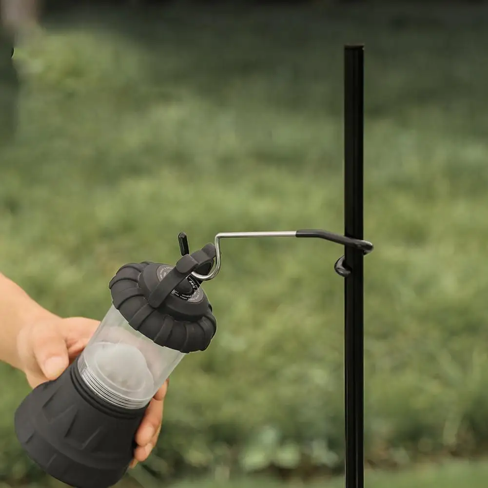 

S Shaped Hook Useful Space-saving Lightweight S-shaped Spiral Design Lamp Hook for Outdoor Camping Light Hooks Pole Hook