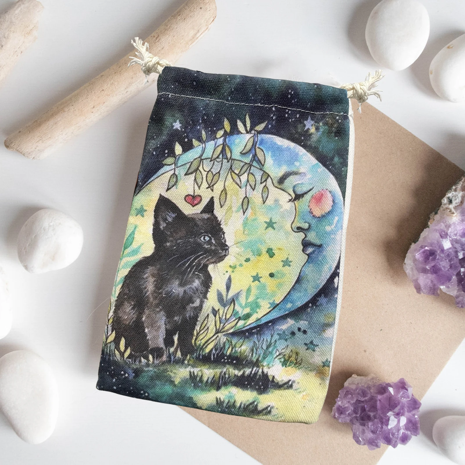 Бархатная сумка для хранения Таро с пентаграммой вышитые карты настольных игр