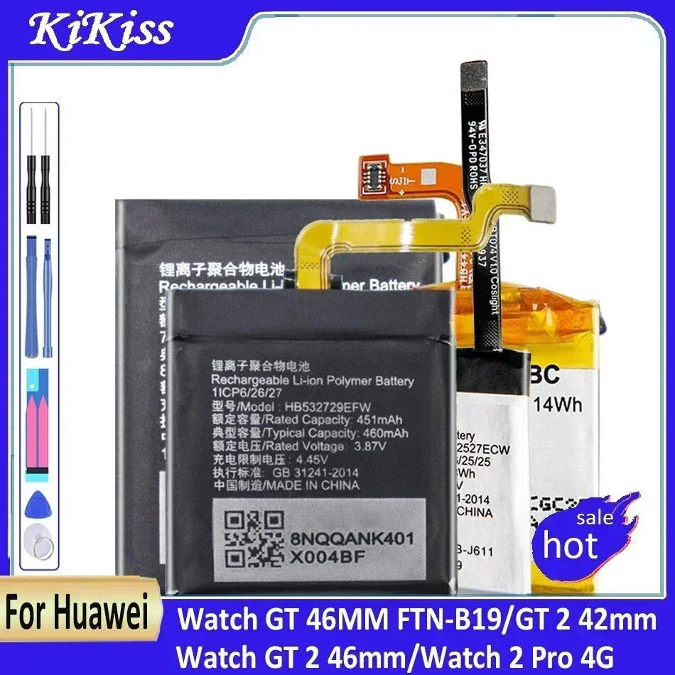 Аккумулятор для Huawei Watch 2 Pro 2Pro 4G GT GT2 42 мм 46 бесплатные инструменты HB532729ECW HB512627ECW +