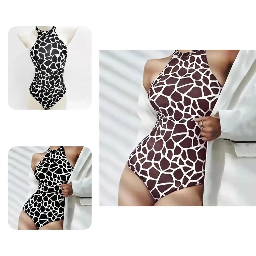 Chic Women Bikini Detachable Pad Comfortable Swimsuit High Collar Women Bikini