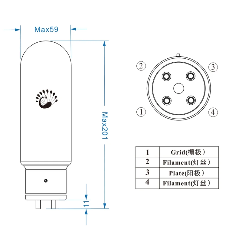 Вакуумная трубка PSVANE HiFi 805A замена 805 стандарта для винтажной Hi-Fi детской пары с