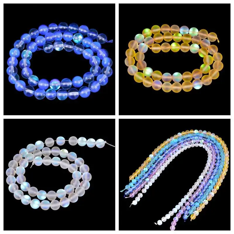 8MM Round Loose Beads Amethysts Dreamy Round Diy Bracelet Necklace Earing Jewelry Craft Natural Aqua Aura Quartz Crystal Quartz