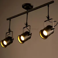Fanlive 5pcs New Black Loft Industrial Pendant Lights Lamp Led Track Lights Vintage Led Spotlights For Kitchen Dinning Room Bar