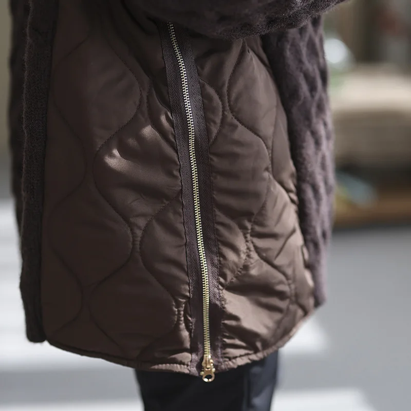 Women Autumn Winter Oversize Knitted Cardigan Casual 2022 Hooded Twist Sweater Zipper Long Sleeve Crochet Outerwear Knit Coats