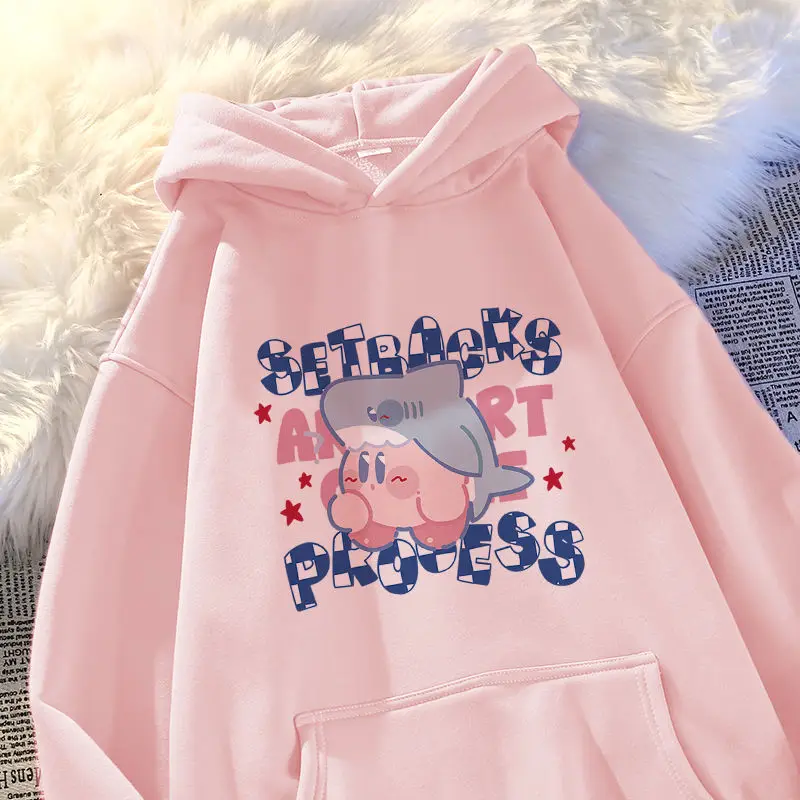 

Кавайные милые толстовки Sanrio Kirby с капюшоном топ с мультяшным принтом милые модные осенние свободные и милые пальто подарок девушке на день рождения
