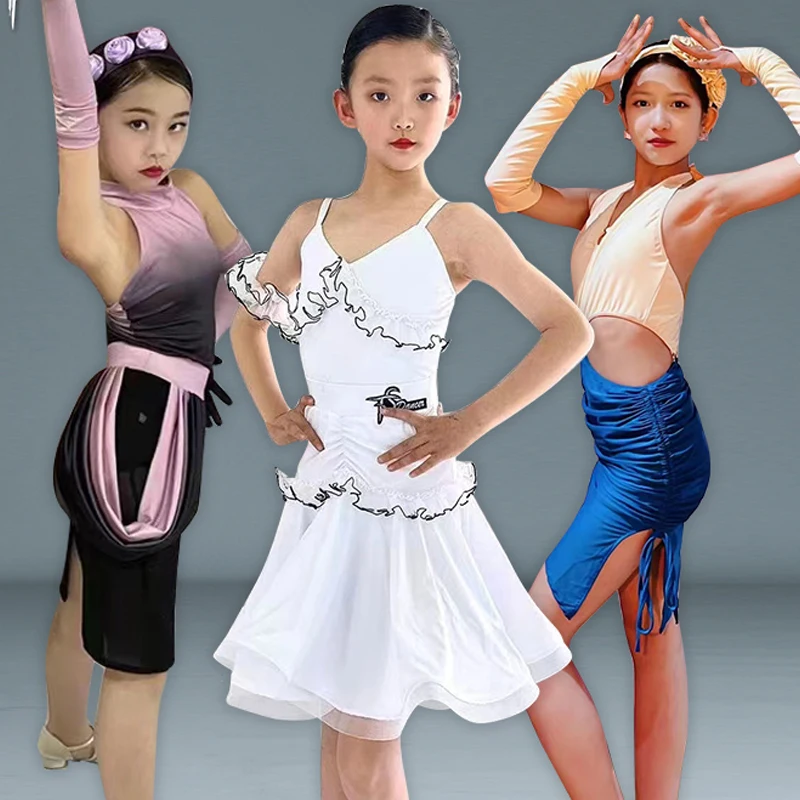 

Женское платье без рукавов для латиноамериканских танцев, женское платье, детское платье для танго, сальсы, SL6796