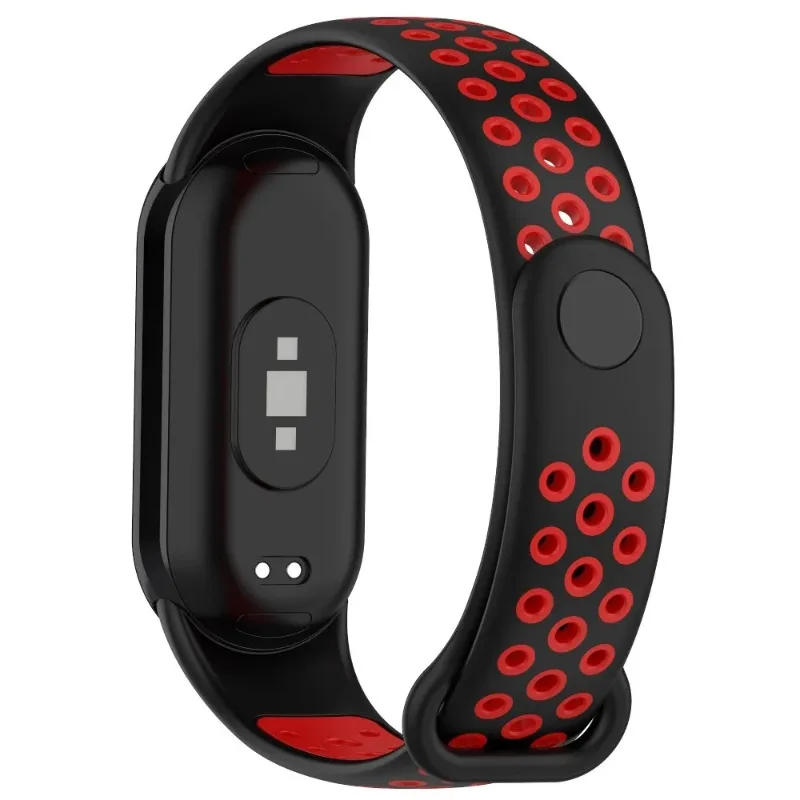 Фото Двухцветный силиконовый ремешок для Xiaomi Mi Band 10/9/8, умные часы, браслет для Mi Band 10/9, спортивный сменный браслет, аксессуары №4