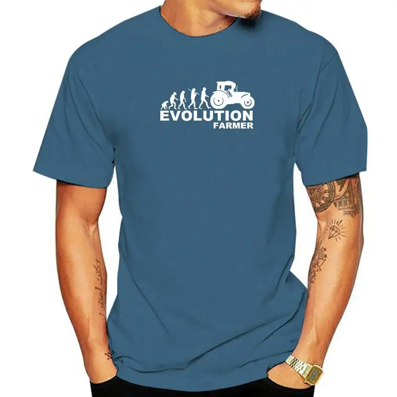 Farmer Evolution Mens T Shirt Farming Tractor Fendt Claas Machinery Short Sleeve Fashion Summer Printing T-shirt