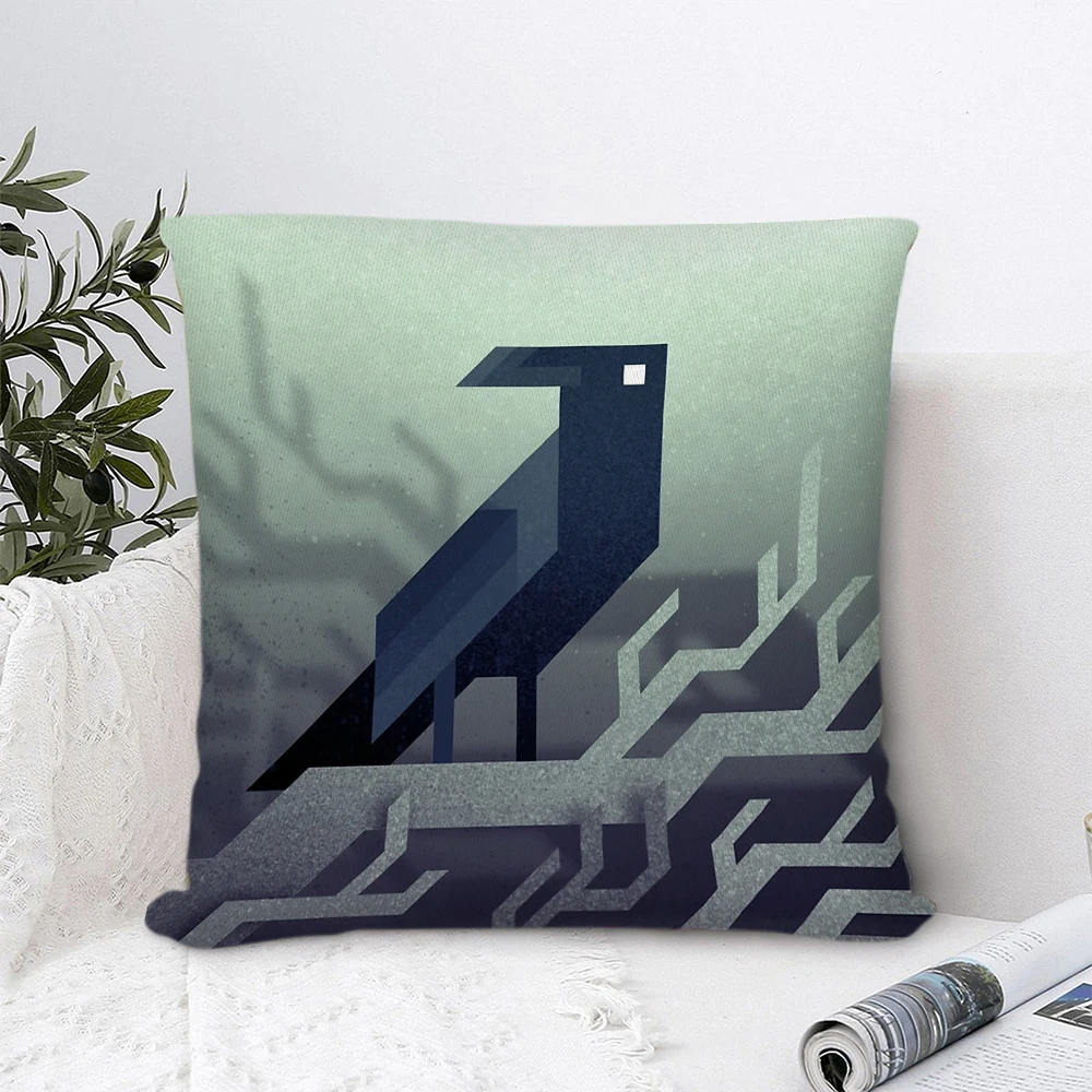 

Raven Polyester Pillow Cover Decorative Pillows for Sofa Bedroom Pillow Cases Home Decor Cushion Covers 45*45cm