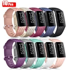 Ремешок из ТПУ для Fitbit Charge 4 3, сменный Браслет для наручных часов Fitbit Charge 4 3 se, аксессуар, 10 шт.8 шт.6 шт.