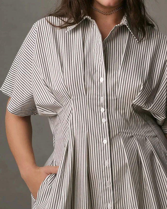 Женские повседневные платья-рубашки в полоску с принтом женская одежда летняя