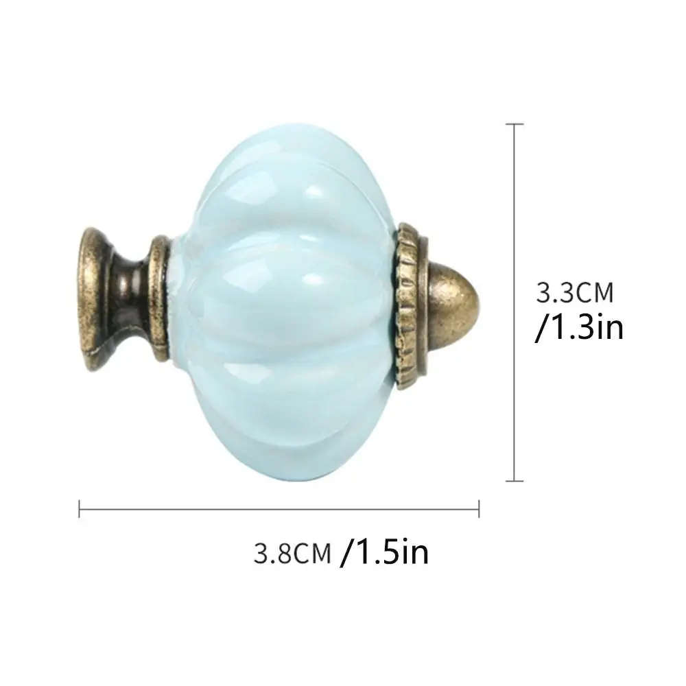 Простая керамическая ручка в виде тыквы с одним отверстием винтажные дверные