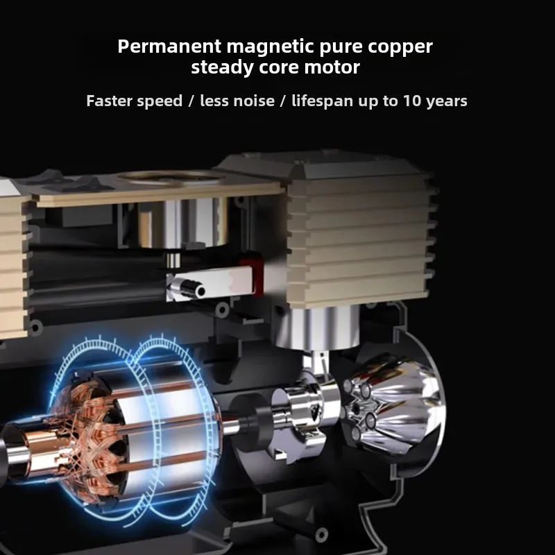 Портативный автомобильный насос высокого давления двухцилиндровый 12 В мощный