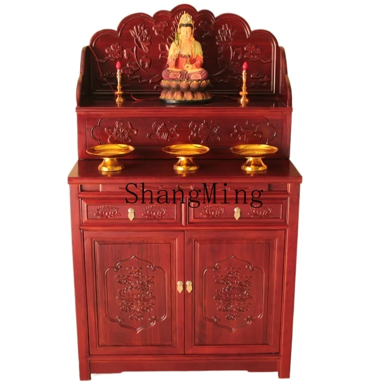 TF блеск из цельного дерева буддийский подставка сервировочный стол бытовая