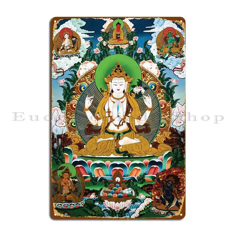

Avalokitesvara металлическая фотография, Забавный дизайн кинотеатра, таблички для пабов, жестяной знак, плакат